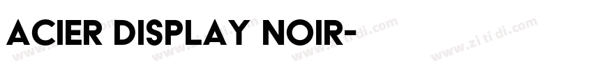 Acier Display Noir字体转换